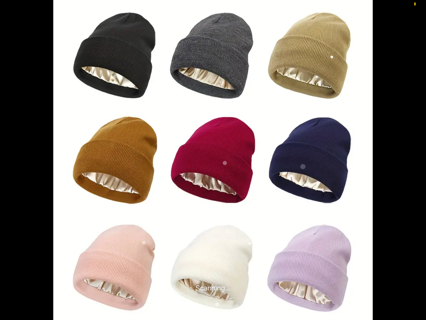 Satin lined beanies