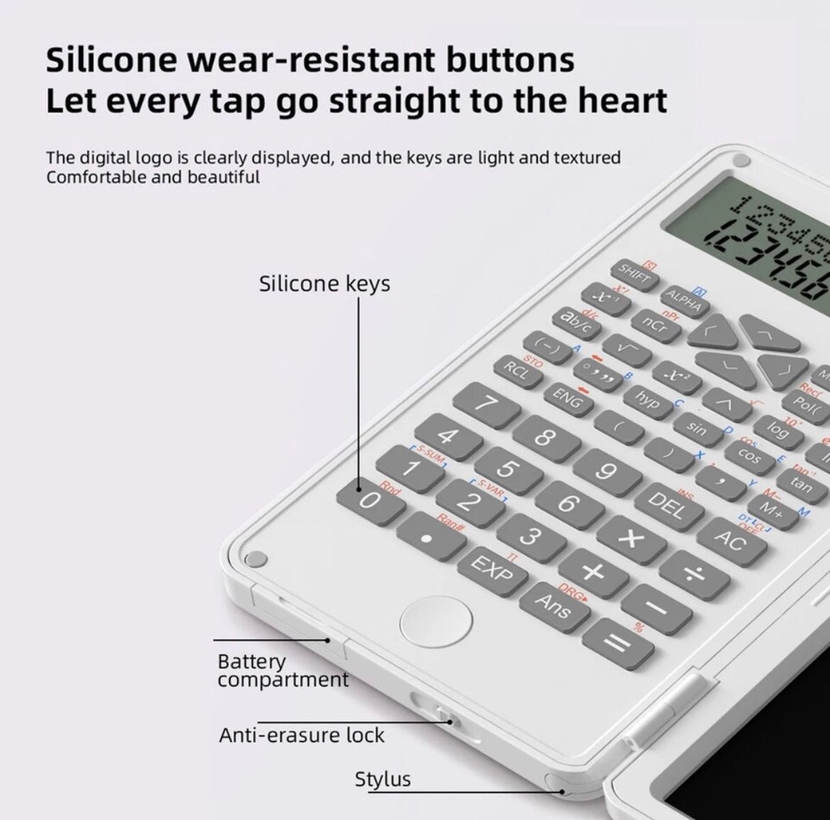 Scientific Calculator with Erasable writing
