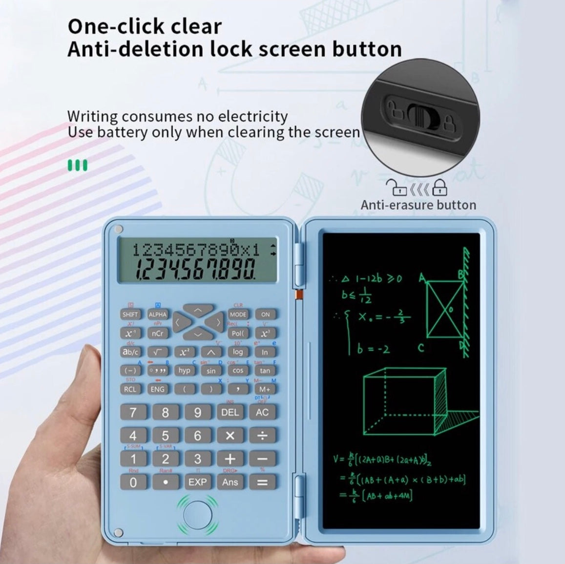 Scientific Calculator with Erasable writing